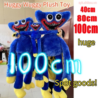 Thú nhồi bông đồ chơi mô phỏng nhân vật Huggy Wuggy trong game Poppy Playtime cỡ 40/80/100cm làm quà tặng cho bé
