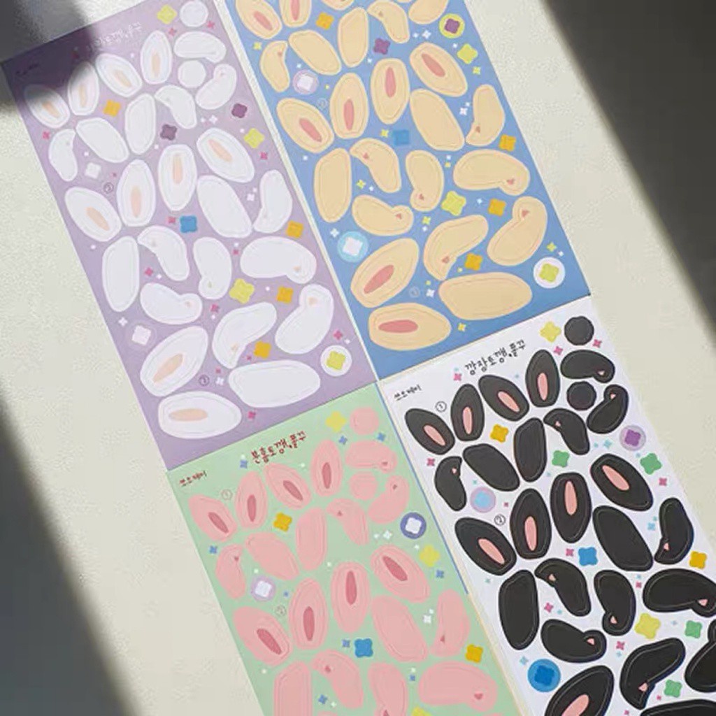 Hình Dán Trang Trí Họa Tiết Tai Thỏ Nhiều Màu Sắc Xinh Xắn Đáng Yêu