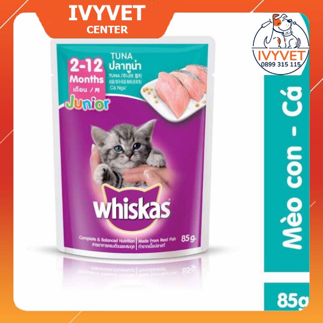 Thức ăn cho mèo - Pate mèo con Whiskas 24 gói