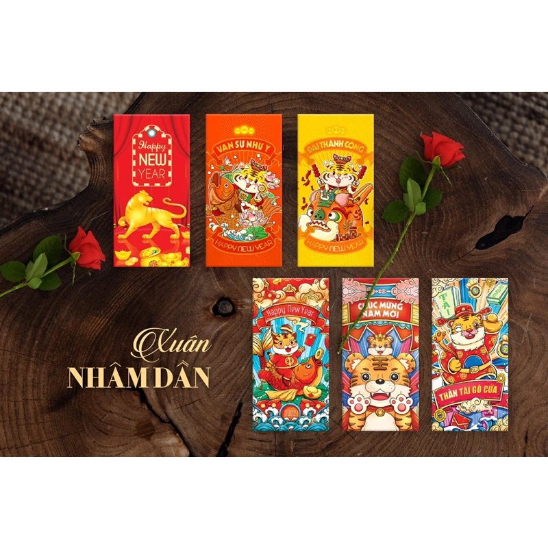 BAO LÌ XÌ CAO CẤP 2022 [BỘ SƯU TẬP TẾT NHÂM DẦN ĐỦ MẪU]
