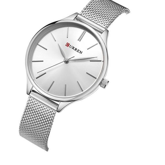 CURREN Giảm Giá!!! Đồng Hồ Quartz Có Khóa Cài Chất Liệu Thép Không Gỉ 9.9 # 9024 Mã 33