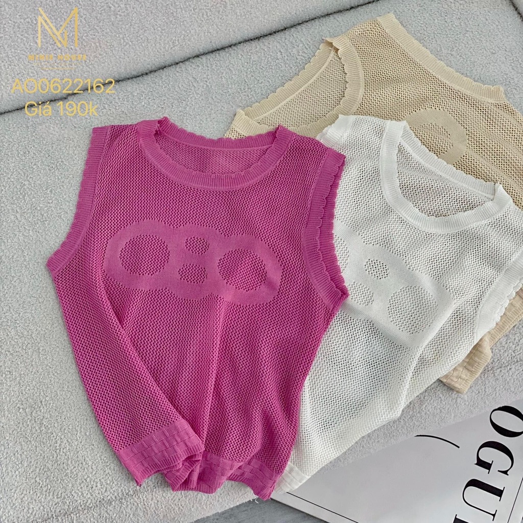 Áo Len Nữ Lưới Jussy Fashion Kiểu Dáng Sát Nách Ba Lỗ Nữ Lưới Chữ 080 Sành Điệu, Thời Trang