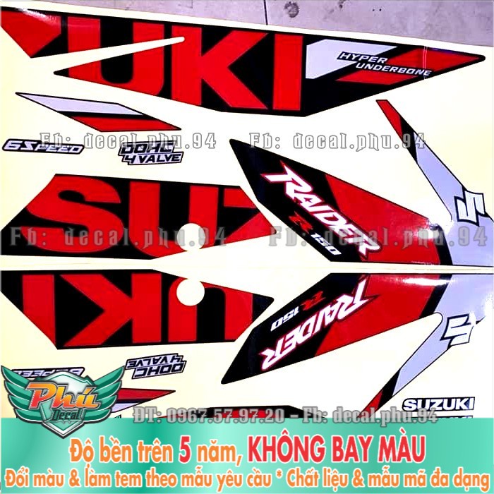 Tem rời Raider FI UV ép nhiệt cao cấp 2020 (P) -1