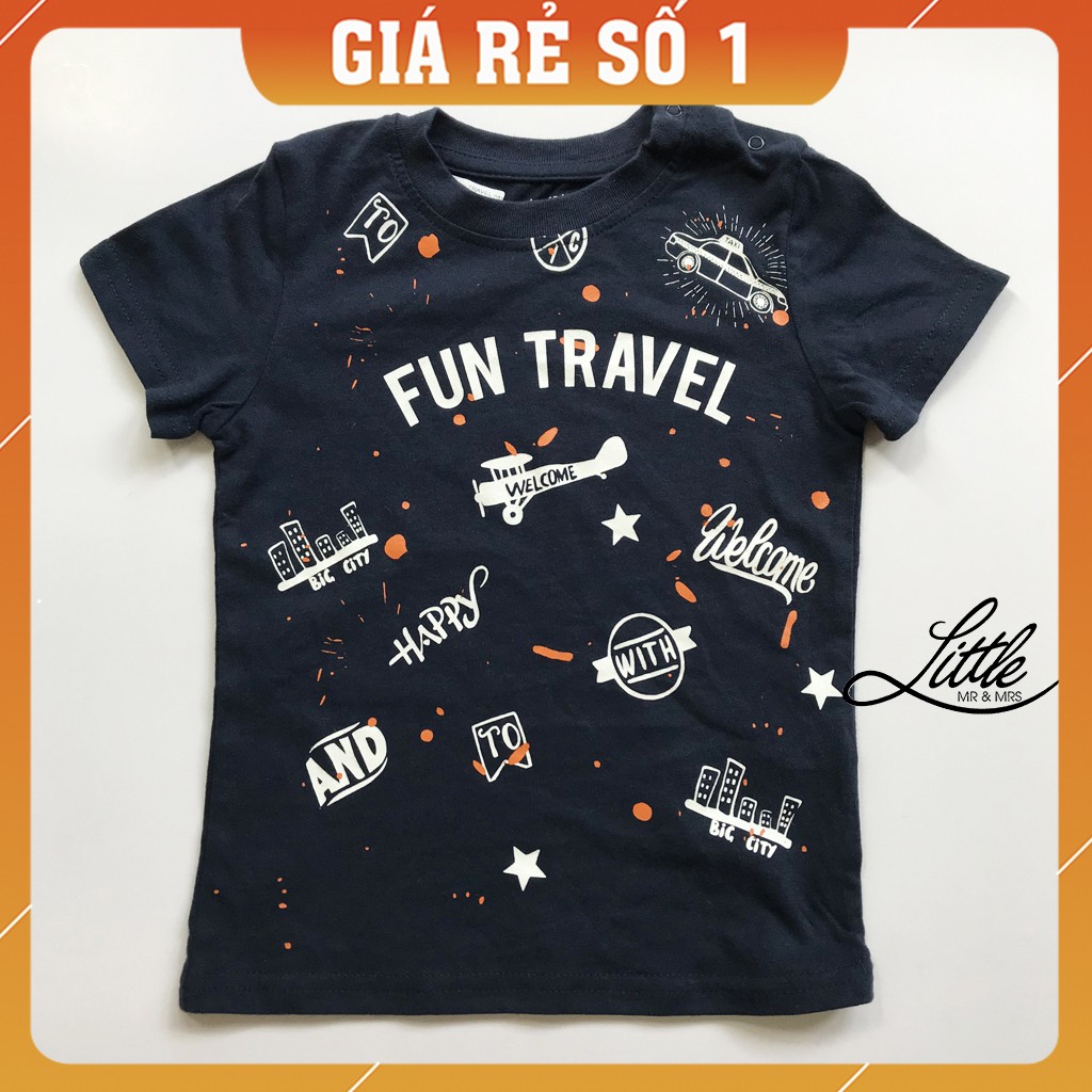 Áo Thun Bé Trai ❤️100% Cotton❤️ Áo Cộc Tay Thấm Hút Mồ Hôi DLH337 0.5 - 5 Tuổi
