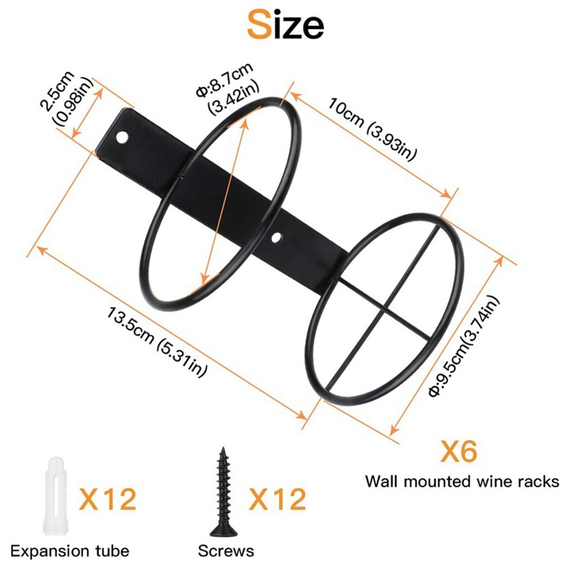 Giá Đỡ Kim Loại Treo Tường Trưng Bày Chai Rượu Sâm Panh