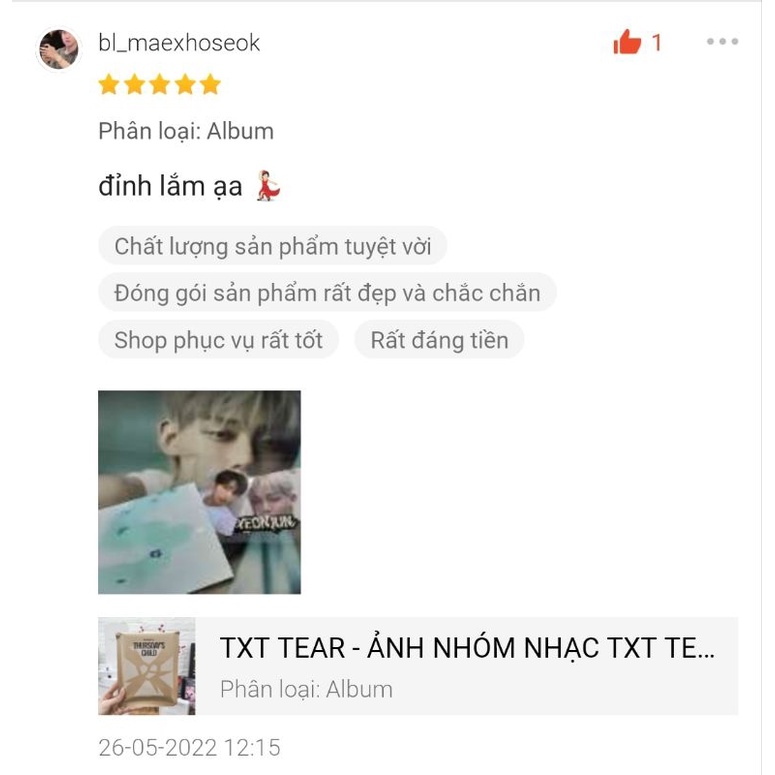 TXT OFFICIAL - THỦ LĨNH CARD BO GÓC - THURSDAY'S CHILD