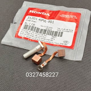 Bộ chỗi than motor đề xe FUTURE NEO, X, Mập 125... zin honda