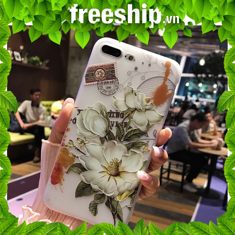 ỐP HOA TRÀ TRẮNG PHONG CÁCH CHÂU ÂU: IPHONE a01a