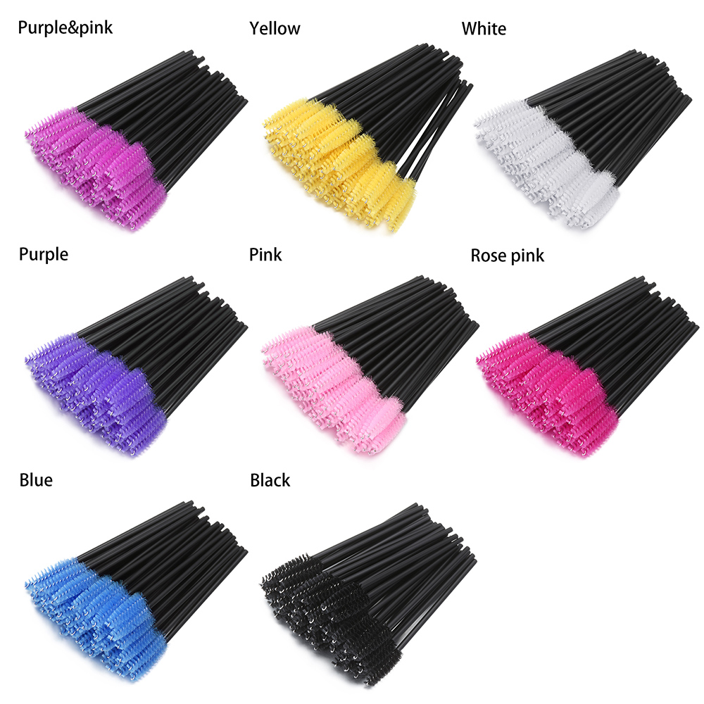 [Hàng mới về] Set 50 cọ chải lông mi/lông mày dùng 1 lần chuyên dụng cho trang điểm