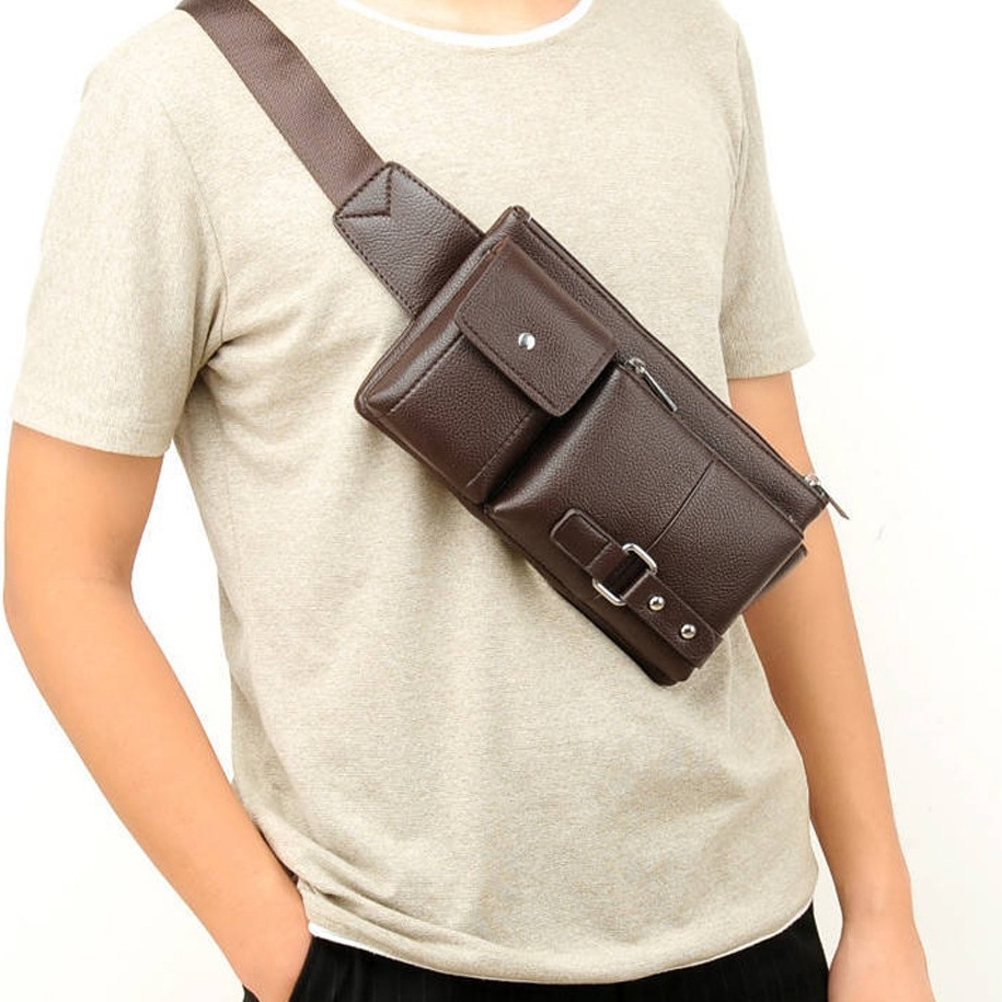 Túi Đeo Chéo Da Nam Cao Cấp Đi Học Đi Chơi Du Lịch, Dã Ngoại Chống Nước Kiểu Dáng Phong Cách Hàn Quốc