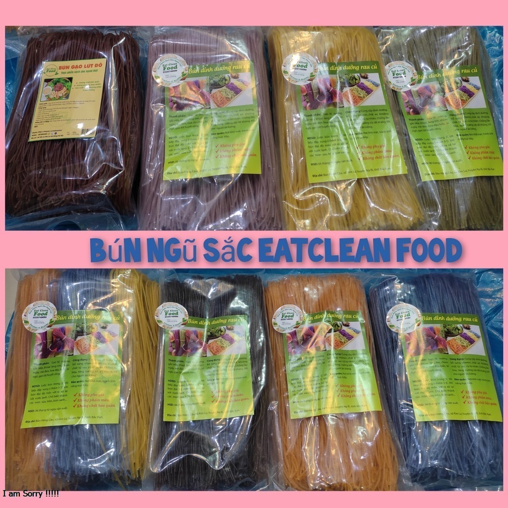 Mì bún ngũ sắc Cao Tuyền đặc sản Cao Bằng eatclean/giảm cân/ăn kiêng (500g)