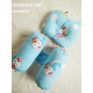 bộ gối chặn thô lụa xuất hàn 100% bông mềm mịn