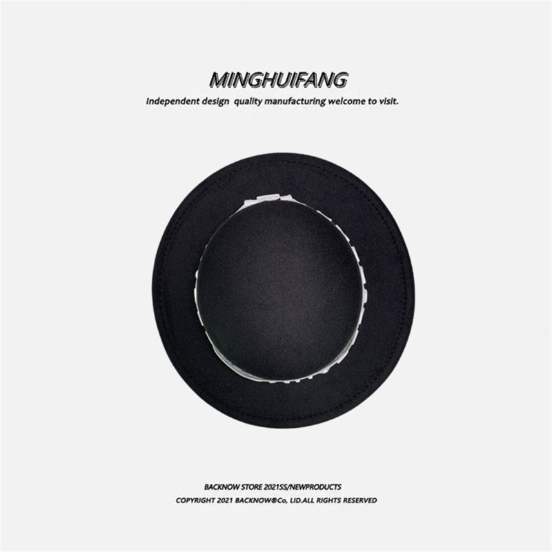 Mũ Cao Bồi Rộng Vành In Chữ Phong Cách Retro