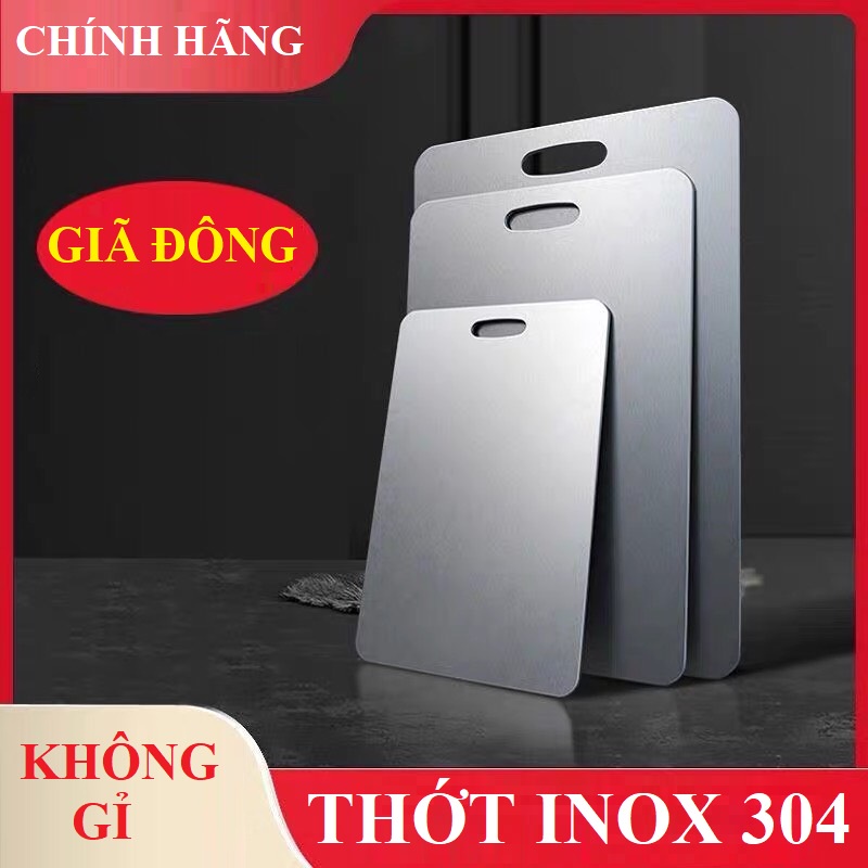 THỚT INOX 304 Kháng khuẩn cao cấp 2 mặt , rã đông nhanh,  nhập khẩu, chống ẩm mốc, chống rỉ sét - Dày 0.3 cm !