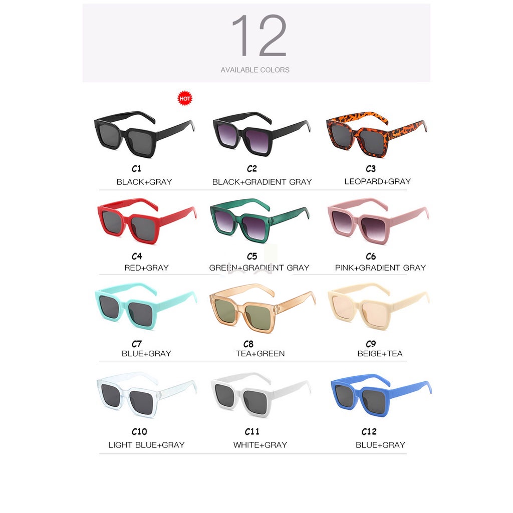 Kính mát trong suốt chống tia UV400 phong cách Hàn Quốc sành điệu