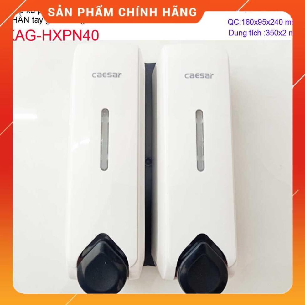 Hộp đựng xà phòng đôi Caesar, hộp nhấn xà phòng đựng sữa tắm, dầu gội đầu Trắng-White