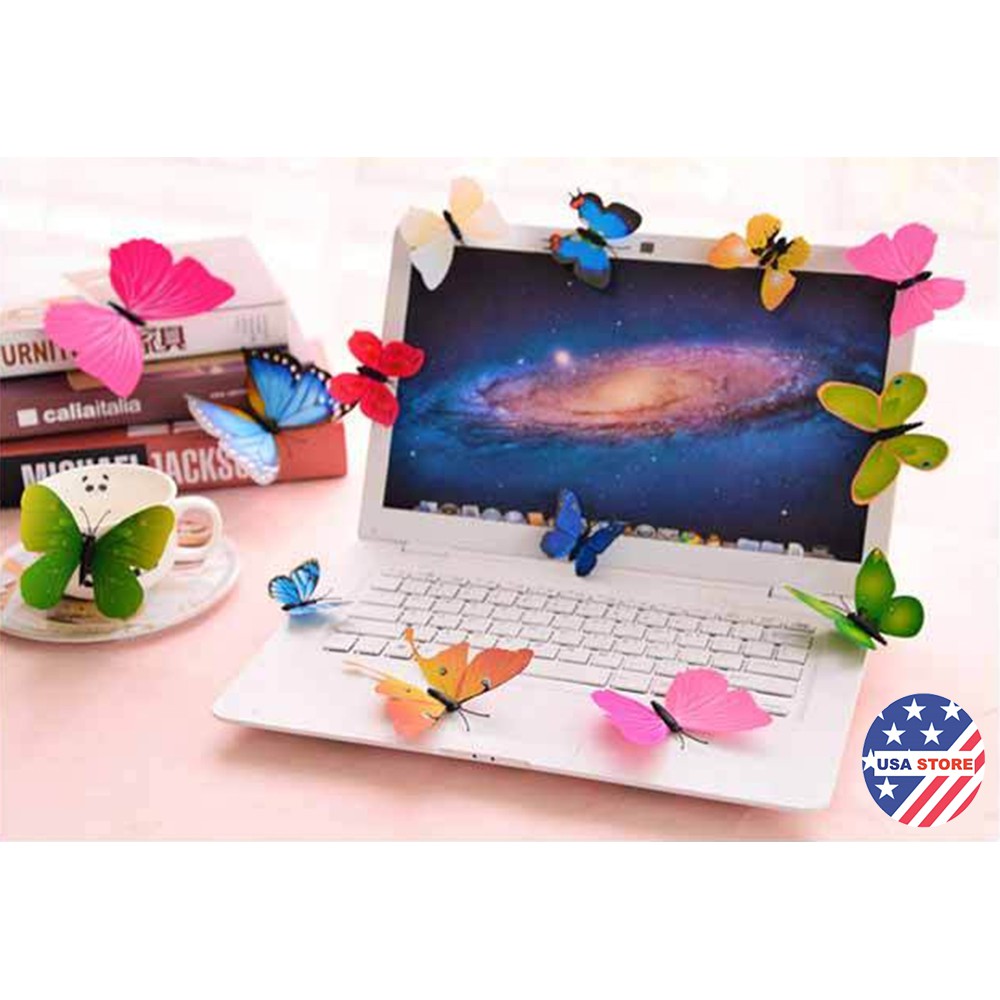 [Tổng Kho Sỉ] [Chọn Màu] Set 12 CON BƯỚM Tạo Hình 3D - Hình Dán Trang Trí Tường - Có Nam Châm Gắn Tủ Lạnh, Cửa Sổ