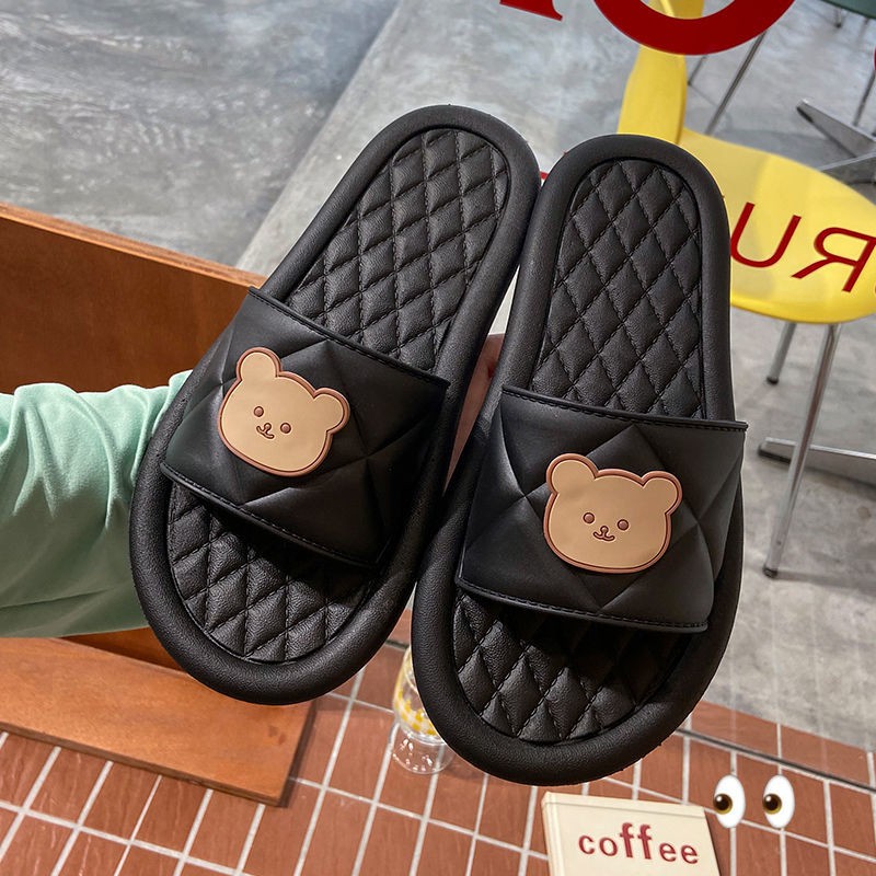 Dép gấu ulzang đế trần chỉ 2 màu cute Minn Shoes (D55)