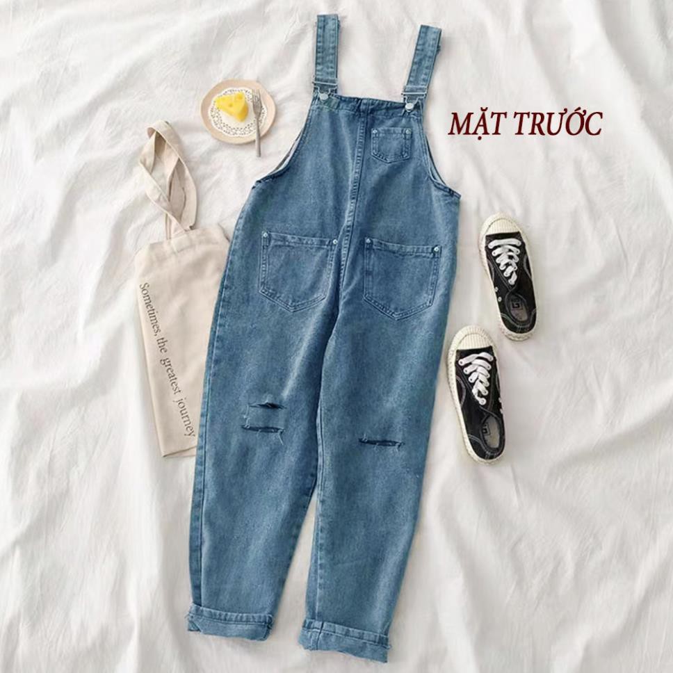 Yếm jean nữ rách gối chất vải đẹp F21 | BigBuy360 - bigbuy360.vn