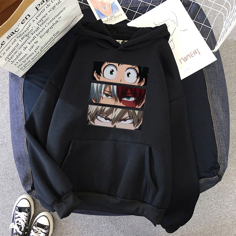 Năm 2021 Thời Trang Anime Nhật Bản Hip Hop Áo My Hero Giới Học Thuật Khoác Hoodie Nam Nữ Thu Đông Cổ