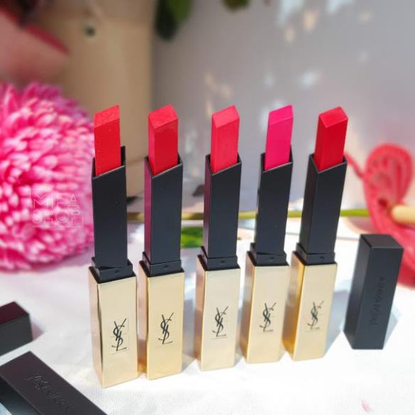 Son YSL The Slim Rouge Pur Couture, son thỏi lì ysl chất son mềm mịn, lướt nhẹ trên môi nhẹ tênh. etudehouse