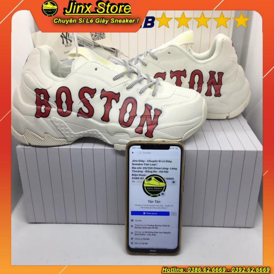 [ FREE SHIP ] Giày thể thao sneaker trắng M L B BOSTON full size, full bill box hàng 1:1 | BigBuy360 - bigbuy360.vn