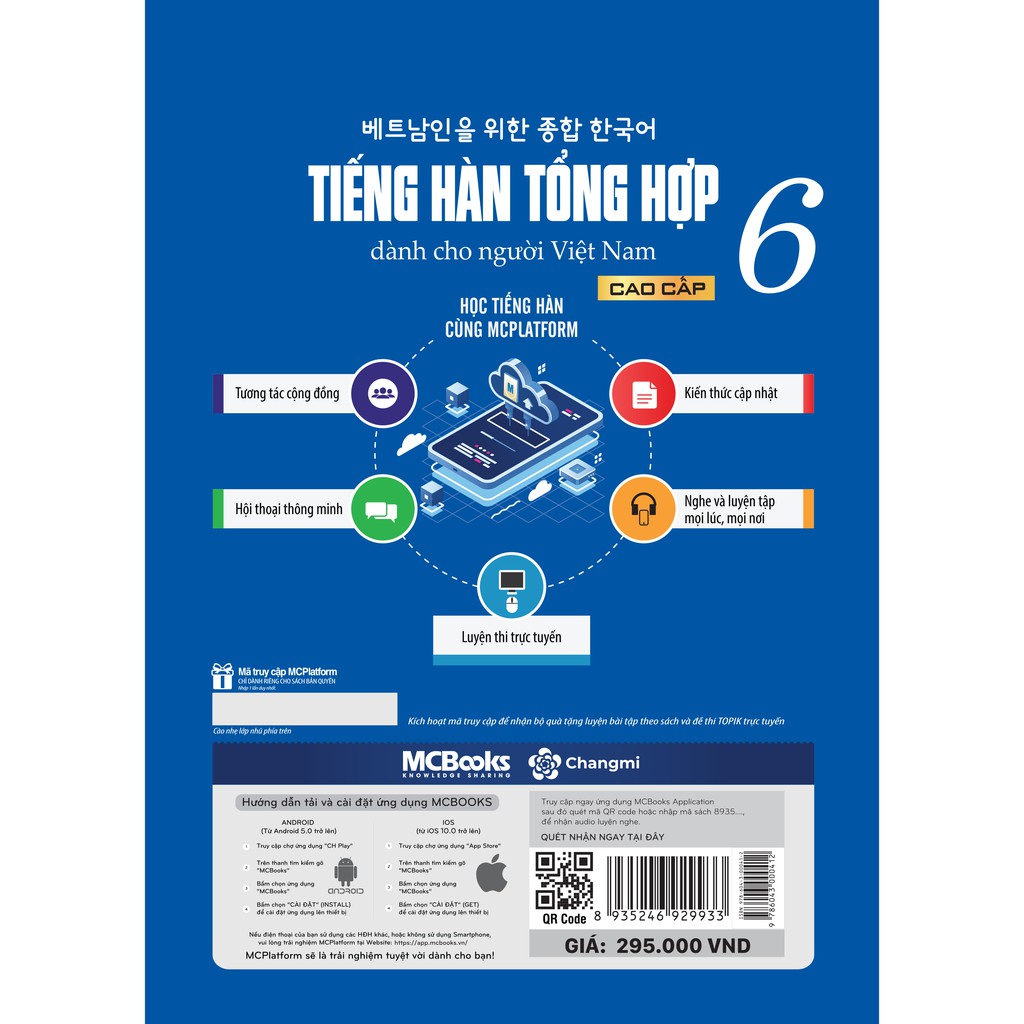 Sách - Giáo trình tiếng Hàn tổng hợp cao cấp 6 – bản màu (phiên bản mới)