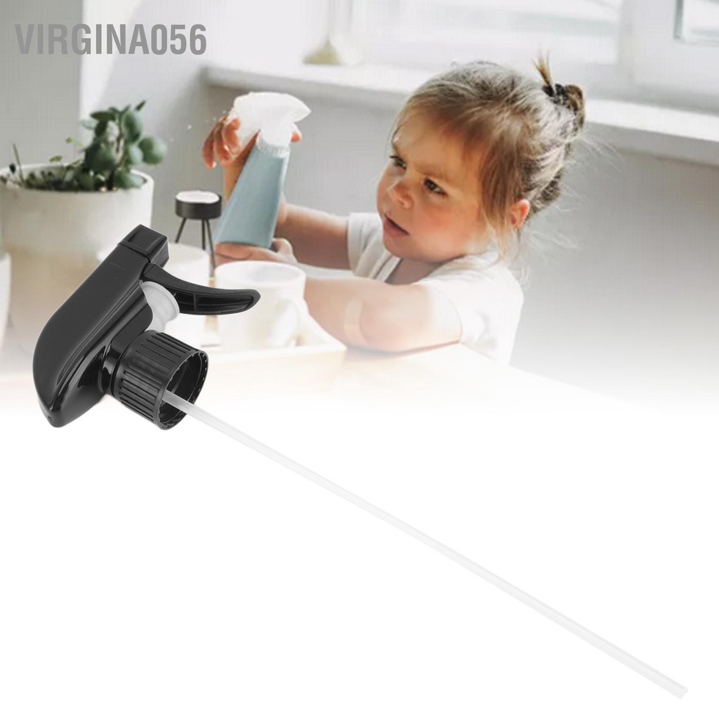 Virgina056 6 cái Chai xịt thay thế Vòi phun có thể tái sử dụng Dòng sương Đầu Nguồn cung cấp Màu đen 28mm