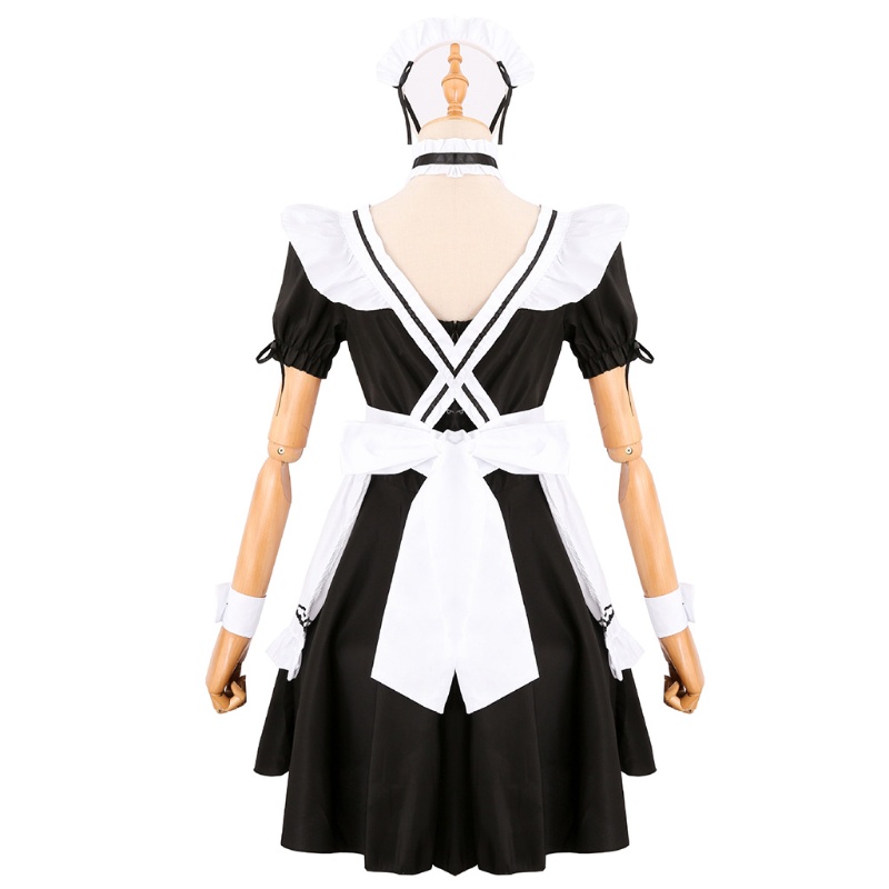 Vòng Cổ Choker Màu Trắng Đen Hóa Trang Cô Hầu Gái