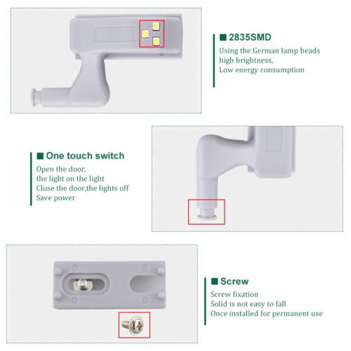 Đèn LED gắn bản lề tủ quần áo