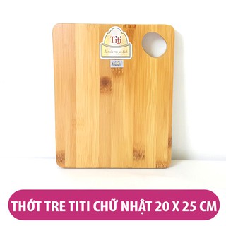 Thớt tre titi hình chữ nhật 20 x 25 cm