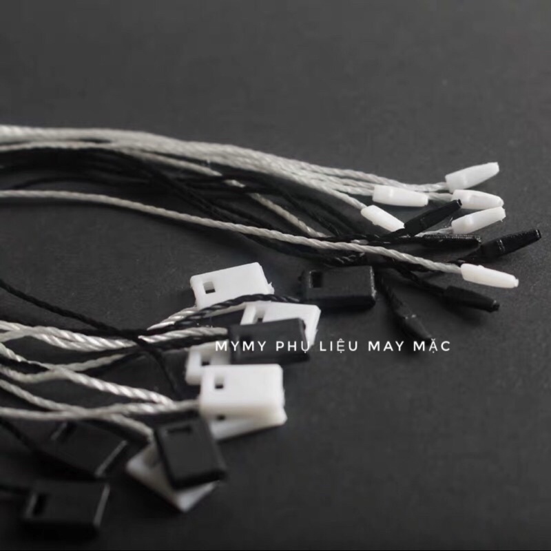 Dây tag treo nhãn mác khoảng 950-1100 sợi TRẮNG ĐEN - có sẵn MyPhulieu