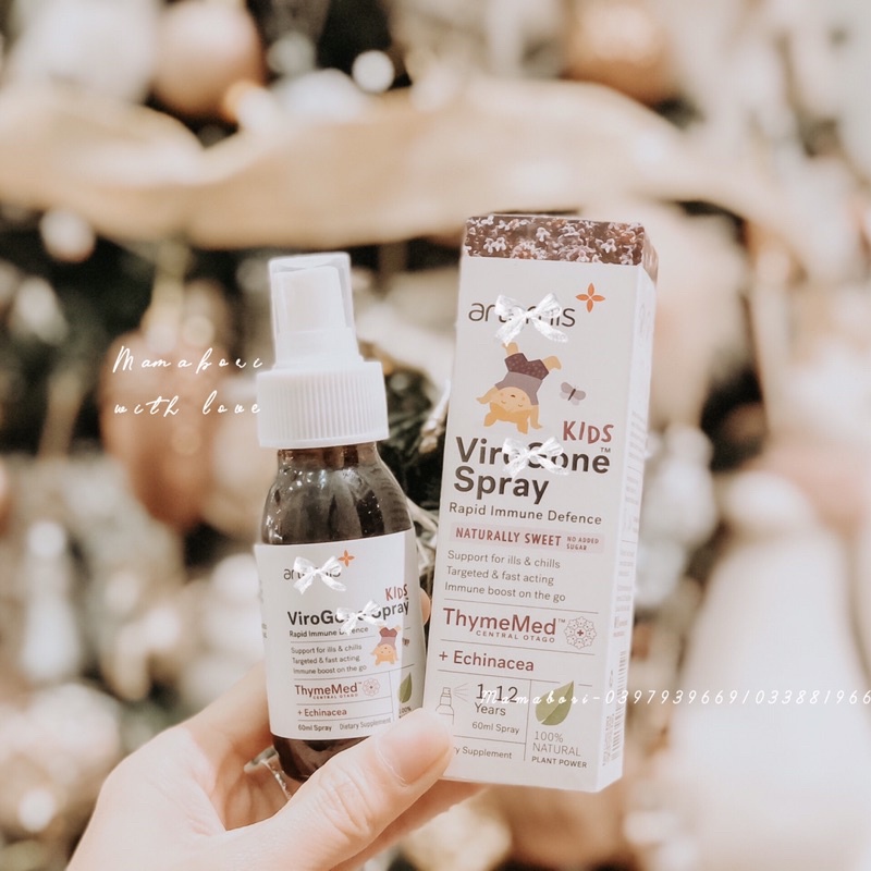 Tăng sức đề kháng cho bé tổng hợp ARTEMIS VirgoGone Spray tăng cường hệ miễn dịch toàn diện
