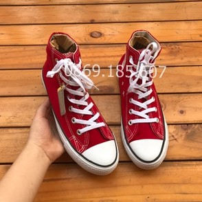 [GIÁ SỐC] Giày Thể Thao CV Cổ Cao Đỏ Tươi Nam Nữ