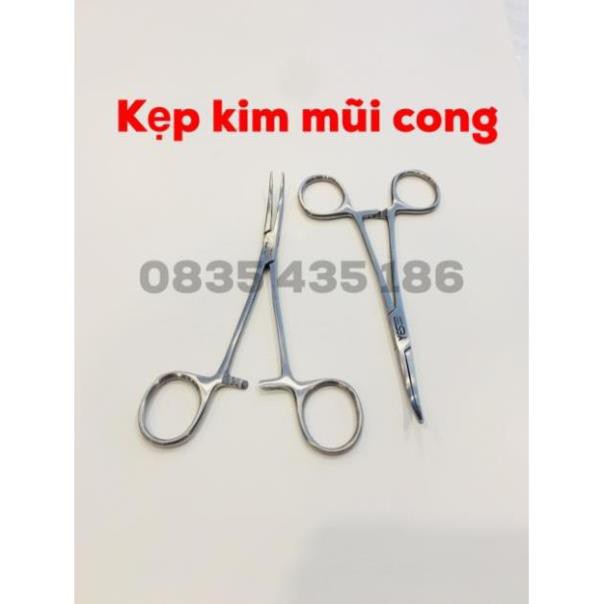 KẸP KIM MŨI CONG CÁN VÀNG CAO CẤP (Răng cưa)