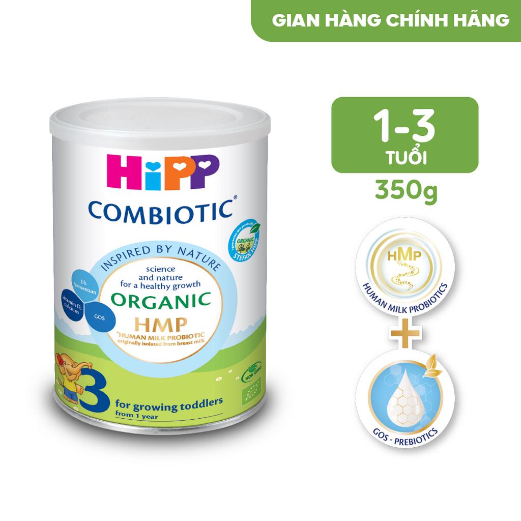 [Burine] Sữa công thức HiPP Organic Combiotic 350g, bổ sung dinh dưỡng, hỗ trợ phát triển trí não, tăng chiều cao cho bé