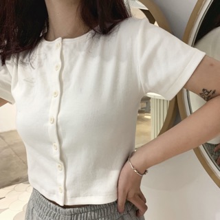 ÁO THUN BUTTON CROPTOP