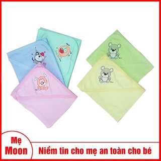 Chăn ủ vuông có mũ cho bé sơ sinh