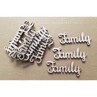 chữ FAMILY bằng gỗ  [trang trí thiệp, scrapbook, sổ tay]