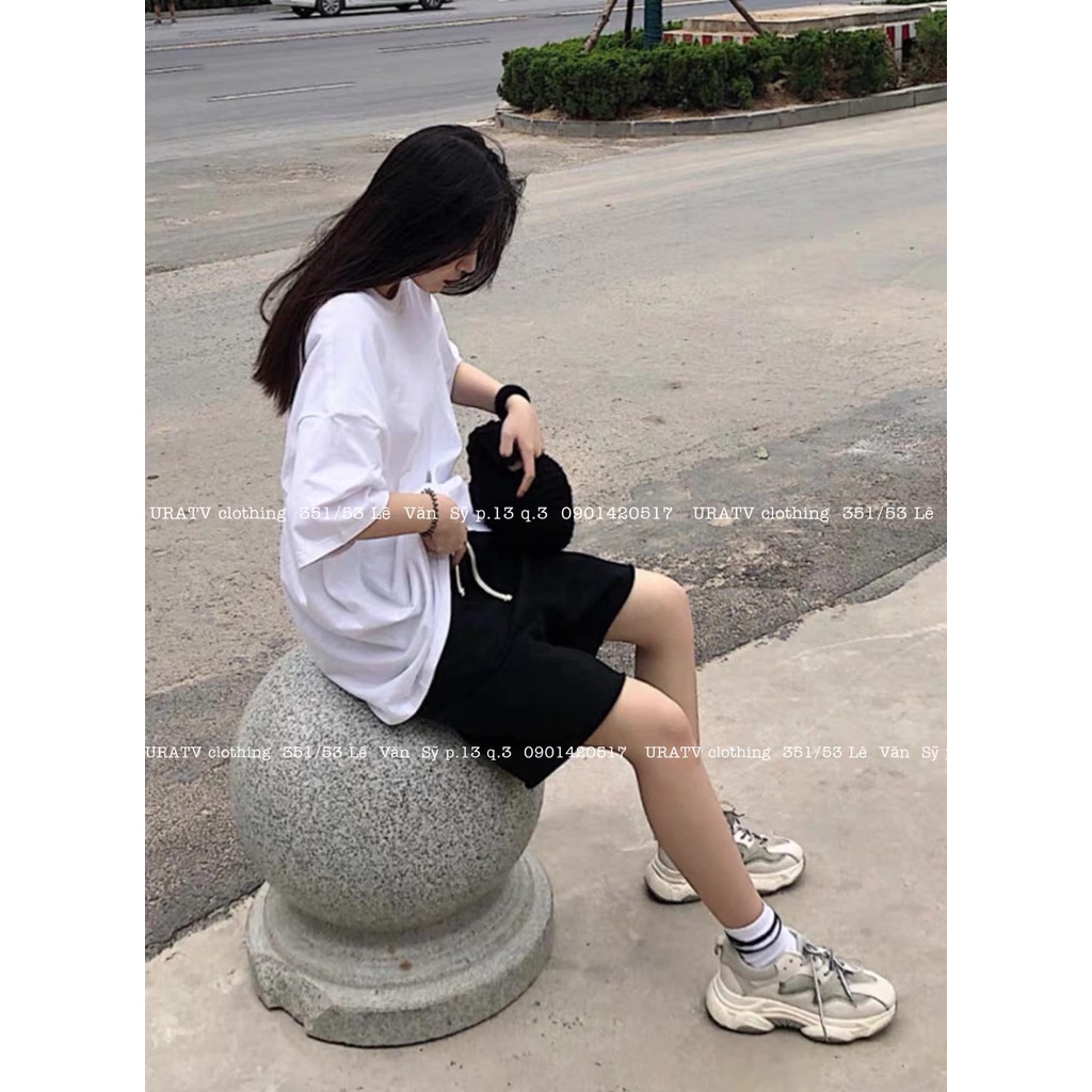 [CÓ SẴN-ẢNH THẬT] Short thun ống rộng
