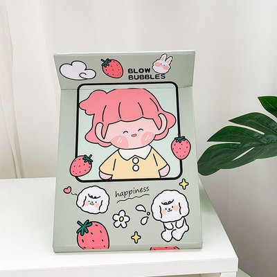 Gương trang điểm giấy gấp gọn kiểu dáng chibi đáng yêu