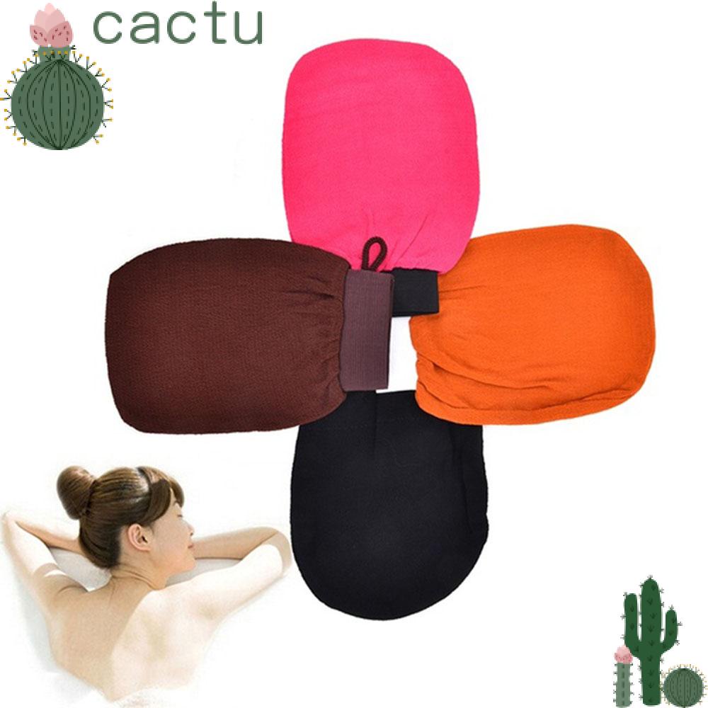 CACTU Durable Shower Scrubber Massage Exfoliating Towel Bath Glove Smooth Skin Rayon Extreme Comfort Cleaner Body Rub/Multicolor