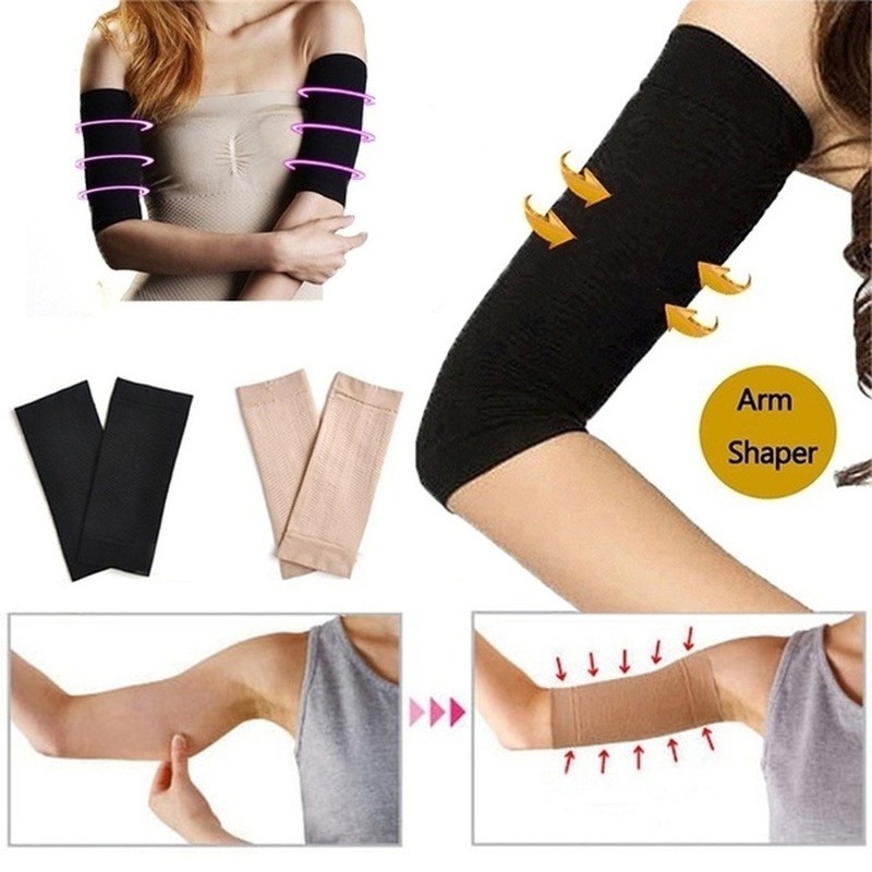 Set 2 Ống Tay Áo Co Giãn Hỗ Trợ Giảm Cân Đốt Cháy Mỡ Thừa Cho Cánh Tay