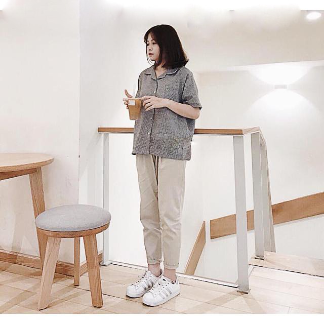 Quần kaki ống suông unisex nam nữ