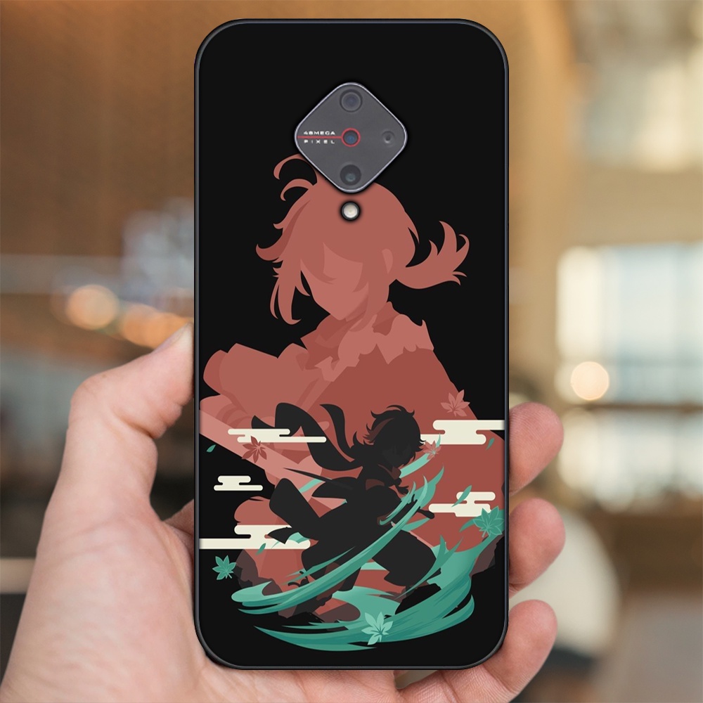Ốp lưng Vivo S1 Pro viền đen in hình Kazuha Genshin Impact