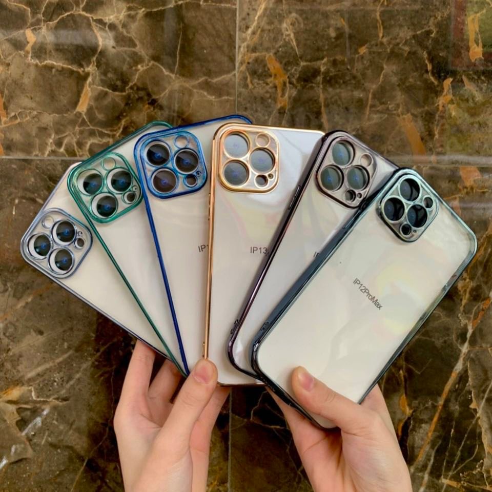 Ốp Viền Vuông KST lPhone 13 cho lPhone 12 Pro Max, 12 Pro, 12, 11 Pro 11, XS Max, Xs, X, 8, 7Plus, Lưng Trong Siêu Đẹp