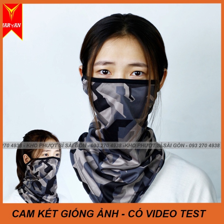 CHỌN MÀU - Khăn ống trùm đầu màu Camo Rằn Ri ver mới nhất biker chống nắng - chống tia UV - Khăn đa năng tam giác javan