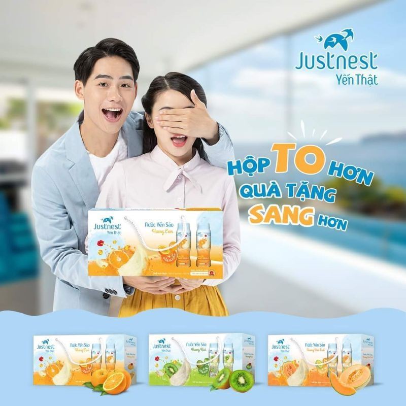 NƯỚC YẾN THẬT JUSTNEST HỘP 6 CHAI (kèm túi giấy ) 5.2022