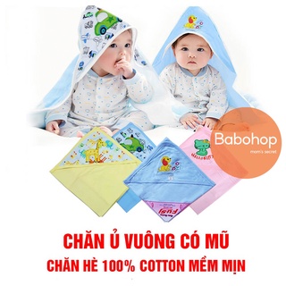 Chăn ủ hè fusi có mũ cho bé sơ sinh