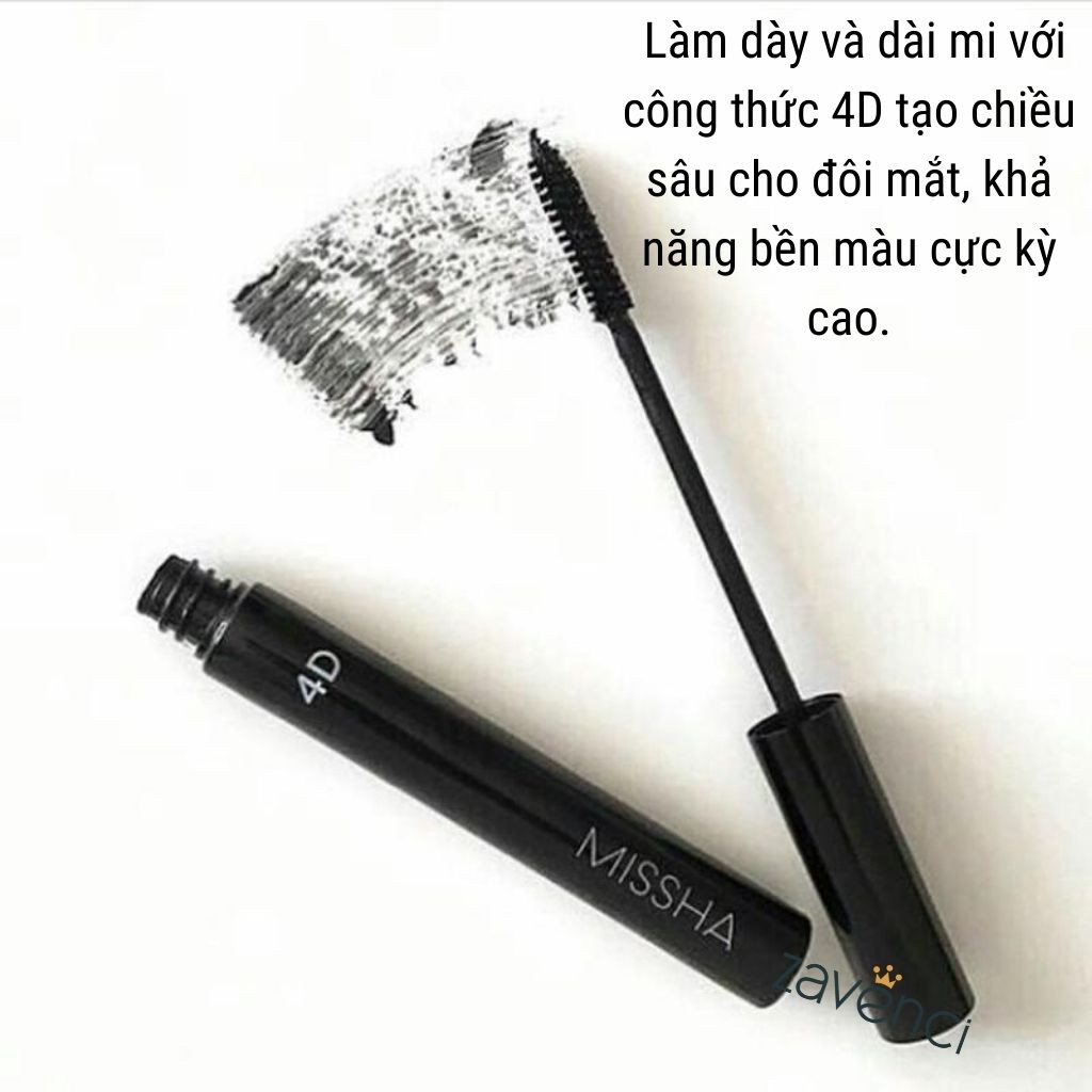 Mascara 4D Missha The Style chuốt mi làm dày cong mi - ZAVENCI Official